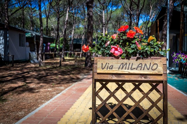 Un cartello di legno con scritto 